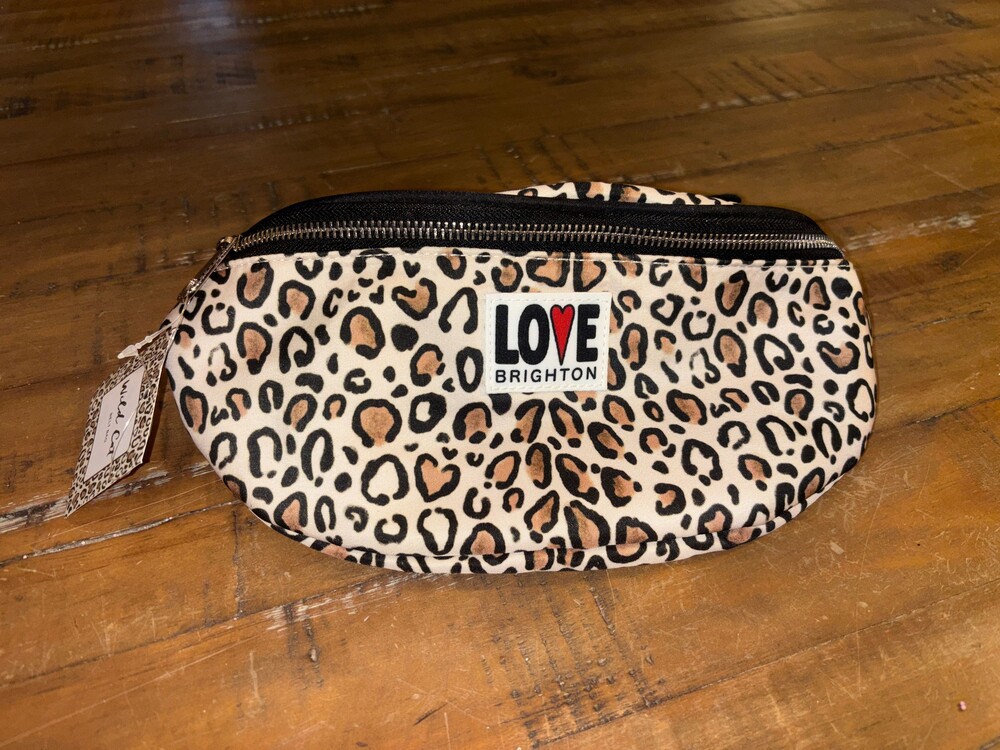 Brighton Love Leopard Print Belt Bag with Adjustable Strap
